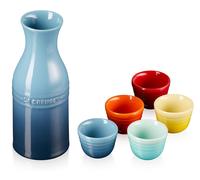 Le Creuset Tokkuri Ochoko SAKE Set Caraffa senza scatola colore arcobaleno x ...