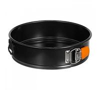 Le Creuset Tortiera Antiaderente Apribile, Rotonda, Diameter 24 cm, Resistente alle Sostanze Acide, Finitura in Acciaio al Carbonio, Antracite,Arancio, 94101125000000
