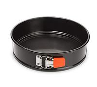 Le Creuset Tortiera Antiaderente Apribile, Rotonda, Diameter 26 cm, Resistente alle Sostanze Acide, Finitura in Acciaio al Carbonio, Antracite,Arancio, 94101800000000