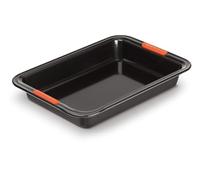 Le Creuset Tortiera Rettangolare, 33 x 23 cm, Resistente alle Sostanze Acide, Finitura in Acciaio al Carbonio, Antracite,Arancio, 94101039000000