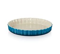 LE CREUSET Tortiera Tradition rotonda in gres vetrificato, 28 cm, 2.1 L, Deep Teal, 71120286420001