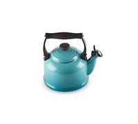 Le Creuset Tradition Bollitore, Capacità 2.1 L , 2.2 Qt, Acciaio Smaltato,Manico in Fenolo, Blu Caribe, 40102021700000