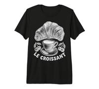 Le Croissant French Breakfast - caffè e Pasticceria Disegnati a Mano Maglietta Premium