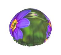 Le cuffie da doccia Blooming Flowers con un doppio strato di, tengono bene i capelli sia che li usi durante la doccia o il bagno.