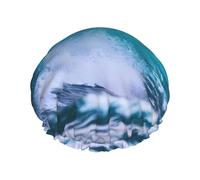 Le cuffie da doccia Blue Ocean Wave con un doppio strato mantengono bene i capelli sia che li indossi durante la doccia o il bagno.
