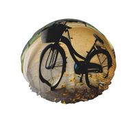 Le cuffie da doccia con albero autunnale con una vecchia bici invecchiata con un doppio strato di, tengono bene i capelli sia che li usi durante la doccia o il bagno.