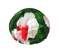 Le cuffie da doccia con fiori di ibisco con un doppio strato di, tengono bene i capelli sia che li usi durante la doccia o il bagno.