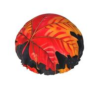 Le cuffie da doccia Fall Red Leaves con un doppio strato di, tengono bene i capelli sia che li usi durante la doccia o il bagno.