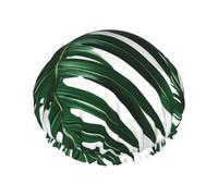 Le cuffie da doccia Green Palm Leafs con un doppio strato di, tengono bene i capelli sia che li usi durante la doccia o il bagno.