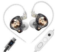 Le cuffie in-ear HiFi KZ EDZ raccolgono ogni piccolo dettaglio nelle tue tracce, offrendo un'esperienza di ascolto piena di sorprese e profondità (nero, Type-C)