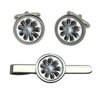 Le Cufflinks E Il Set Di Clip Per Cravatta Del Motore A Volo Rotativo Le Rhone