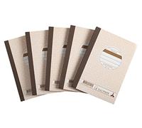 Le Dauphin 12383D - Confezione da 5 manifolds - carta autocopiante - quadrettata 5 x 5 - piccole piastrelle - duplicata - 50 fogli - formato 14,8 x 10,5 cm - copertina verniciata