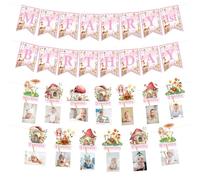 Le decorazioni per il primo compleanno della mia fata, includono lo striscione My Fairy 1st Birthday, Striscione fotografico mensile per la festa di primo compleanno della fata bambina