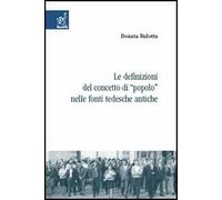 Le definizioni del concetto di «popolo» nelle fonti tedesche antiche