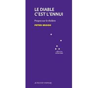 Le diable c'est l'ennui: Propos sur le théâtre
