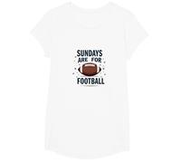 Le domeniche Sono per Il Calcio Maglietta, Ragazze, Bianco, XS