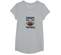 Le domeniche Sono per Il Calcio Maglietta, Ragazze, Grigio Melange, S
