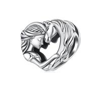 Le donne amano il ciondolo animale in argento Sterling 925, perla a forma di cuore, compatibile con bracciale Pandora Charm, keineKeine Größe verfügbar, Argento sterling, Zirconia cubica sintetica