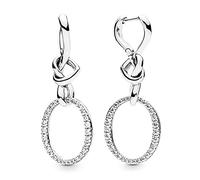 Le Donne ciondolano l'orecchino Cerchi Piume Cuori annodati Simbolo dell'amore Orecchini Orecchini in Argento 925 for Donna Gioielli Europa Orecchini da Donna (Size : 3)