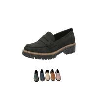 Le Donne Dicono Mocassini con Suola Spessa Comodi con Suola Passante Adatti per Scarpe (Black,37)