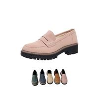 Le Donne Dicono Mocassini con Suola Spessa Comodi con Suola Passante Adatti per Scarpe (Pink,36)