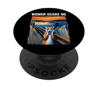 Le donne mi spaventano divertente PopSockets PopGrip Adesivo