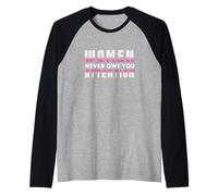 Le Donne Non Hanno mai Avuto attenzione Sbiadito Rosa Maglia con Maniche Raglan
