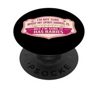 Le donne non sono sicure di cosa sia lo spirito animale, ma ha uno scherzo sulla rabbia PopSockets PopGrip Adesivo