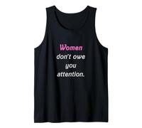 Le Donne Non Ti obbligano attenzione in Rosa e Grigio Tenue Canotta