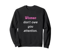 Le Donne Non Ti obbligano attenzione in Rosa e Grigio Tenue Felpa