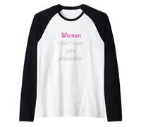 Le Donne Non Ti obbligano attenzione in Rosa e Grigio Tenue Maglia con Maniche Raglan