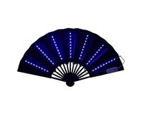 Le donne si illuminano il ventilatore pieghevole ha condotto il puntello per lo spettacolo di danza del partito della discoteca