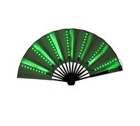 Le donne si illuminano il ventilatore pieghevole ha condotto il puntello per lo spettacolo di danza del partito della discoteca
