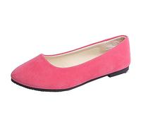 Le donne solide di grandi dimensioni scivolano sul comfort piatto piatto casuale singolo scarpe impermeabili scarpe donna 39, Colore: rosa., 35 EU