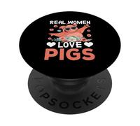 Le donne vere amano i maiali PopSockets PopGrip Adesivo