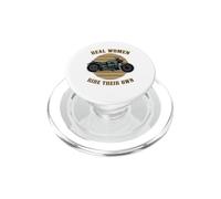 Le donne vere cavalcano i propri motociclisti che guidano le donne PopSockets PopGrip per MagSafe