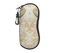 Le due lucertole sono simmetriche su entrambi i lati occhiali custodia morbida in neoprene con cerniera durevole portatile per uomini donne occhiali da sole sacchetto