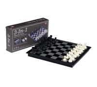 LE DUE TORRI Scacchiera Completa Magnetica da Viaggio 30x30cm + Dama + Backgammon