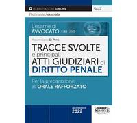 L'e esame di avvocato 2022-2023. Tracce svolte e principali atti giudiziari di diritto penale. Per la preparazione all'orale rafforzato