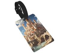 Le etichette per bagagli Anime Castle Sky Prints sono leggere, facili da usare e veloci da identificare per valigie da viaggio e borse.