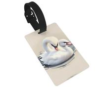 Le etichette per bagagli con stampe di simpatici cigni sono leggere, facili da usare e veloci da identificare per valigie da viaggio e borse.