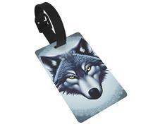 Le etichette per bagagli Fierce Wolf Head Prints sono leggere, facili da usare e veloci da identificare per valigie da viaggio e borse.