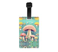 Le etichette per bagagli stampate con graziosi funghi, realizzate in PVC, sono essenziali da viaggio e adatte per borse da viaggio e valigie.
