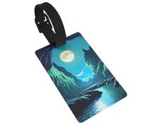 Le etichette per bagagli Water Moon Cave Prints sono leggere, facili da usare e veloci da identificare per valigie da viaggio e borse.