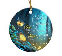 Le Farfalle Appaiono Quando Gli Angeli Sono Vicini Addobbi Per Natale Ciondoli Natalizi Con Cordino Ornamento In Ceramica Natalizia Ceramica Ornamenti Di Albero Di Natale
