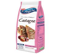 Le Farine Magiche - Farina di Castagne, Mix per Dolci e Salati, 100% Castagne Italiane, Senza Lievito, Ideale per Castagnaccio, Pasta e Pane, Confezione da 12 x 400g