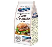 Le Farine Magiche - Farina per Pane e Focaccia, Tipo 2 Macinata a Pietra con Lievito Madre, per Lievitati Rustici, Soffici e Digeribili, Formato Scorta 12 x 500g