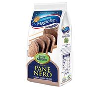 Le Farine Magiche Mix di Farine per Pane Nero, Senza Glutine e Senza Lattosio, ricca di Fibre e Sali minerali, ideale per Pane nero, Pizze e Focacce, Confezione da 300 g