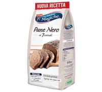 Le Farine Magiche Pane Nero ai 7 Cereali e Semi, Mix con Farina Manitoba Tipo 1 e Lievito, Ideale per Macchina del Pane e Impasto a Mano, Formato Scorta, Confezione da 12 x 515g