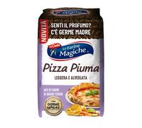 Le Farine Magiche Pizza Piuma, Mix Farina di Grano Tenero Tipo 0 con Germe di Grano Fermentato, Ideale per Pizza Leggera e Alveolata, 100% Naturale, Confezione da 1kg